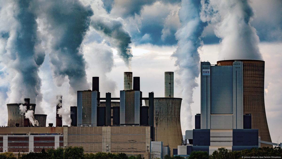 Puffs of smoke from industry